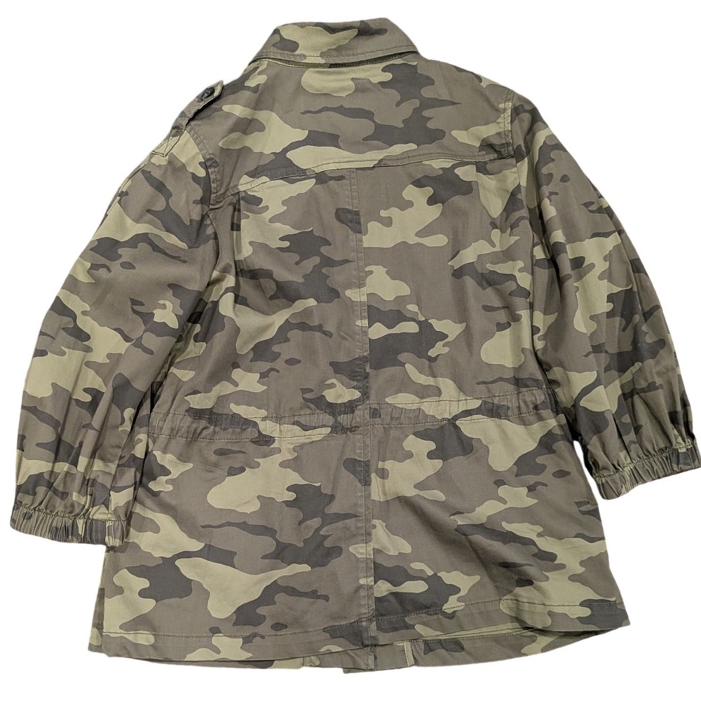 BANANA REPUBLIC Womens‎ Camouflage Utility Field Jacket Petite MEDIUM Green Camo - Picture 2 of 6